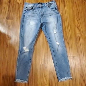 Womens Judy Blue Distressed Jeans